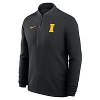 Men's Nike Black Iowa Hawkeyes Baseball Logo Lightweight Victory Performance Half-Zip Pullover