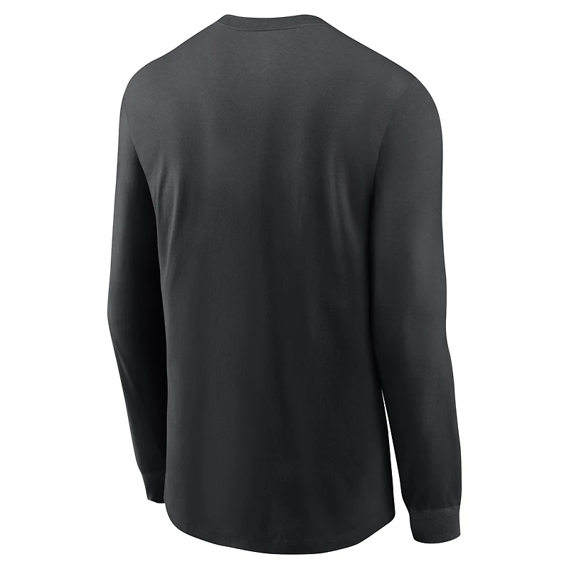 Men's Nike  Black Iowa Hawkeyes Basketball Icon Two-Hit Long Sleeve T-Shirt
