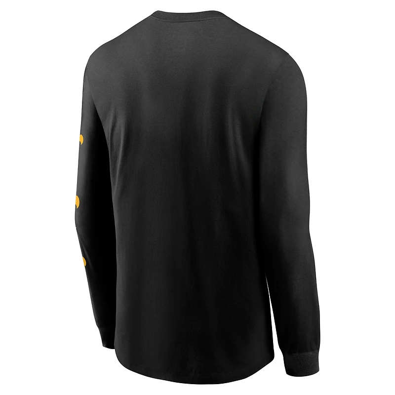 Men's Nike Black Iowa Hawkeyes Classic Location Long Sleeve T-Shirt
