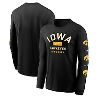 Men's Nike Black Iowa Hawkeyes Classic Location Long Sleeve T-Shirt