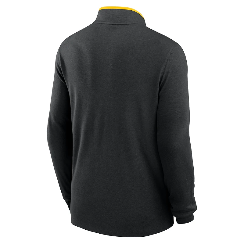 Men's Nike Black Iowa Hawkeyes Courtside Victory Dri-FIT Half-Zip Pullover