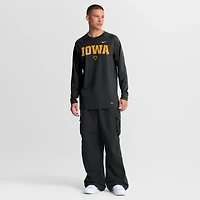 Men's Nike Black Iowa Hawkeyes Dugout Dri-FIT Lightweight Crew Pullover