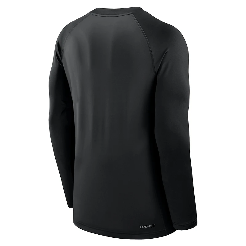 Pull-over léger Nike Iowa Hawkeyes Dugout Dri-FIT noir pour homme