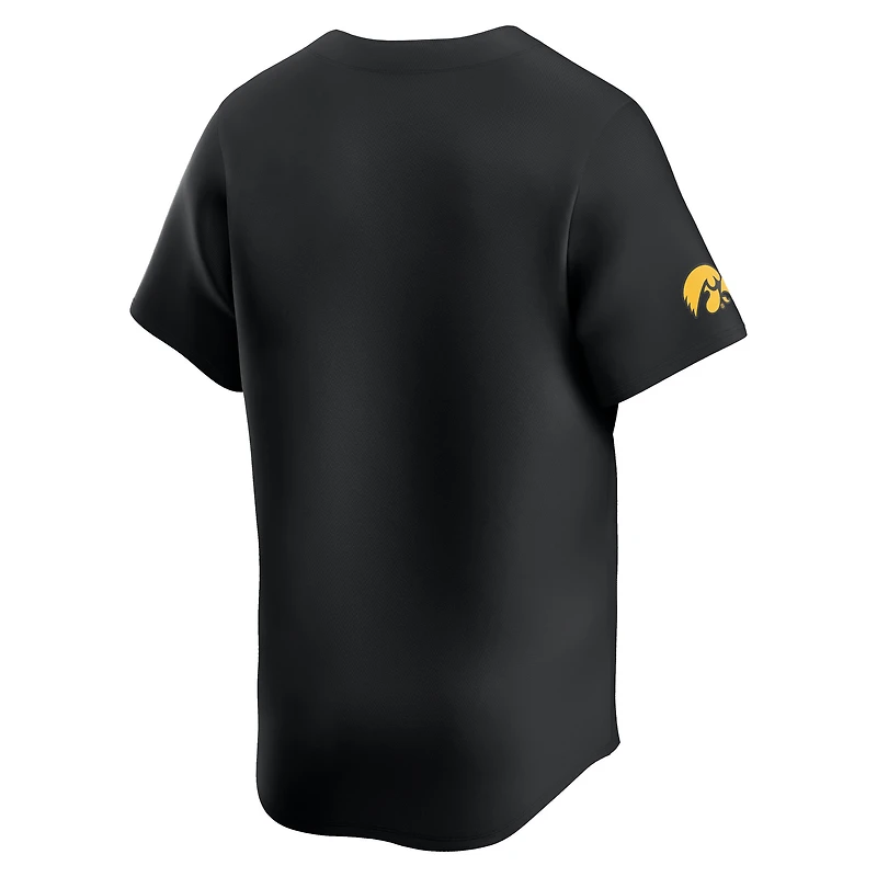 Men's Nike Black Iowa Hawkeyes Home Limited Baseball Jersey