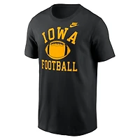 Men's Nike Black Iowa Hawkeyes Legacy Football Icon T-Shirt