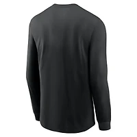 Men's Nike Black Iowa Hawkeyes Legacy Primary Logo Long Sleeve T-Shirt