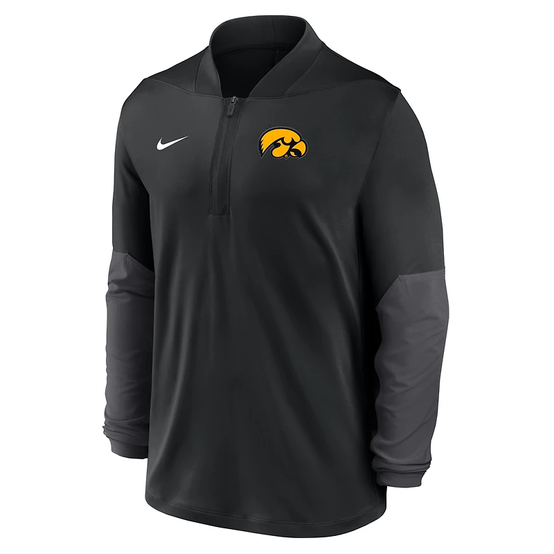 Men's Nike Black Iowa Hawkeyes One Goal Performance Half-Zip Pullover
