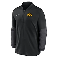 Men's Nike Black Iowa Hawkeyes One Goal Performance Half-Zip Pullover