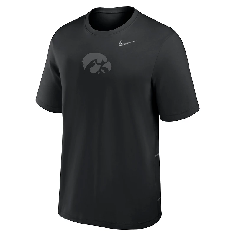 Men's Nike Black Iowa Hawkeyes Primary Statement Two-Hit Performance T-Shirt