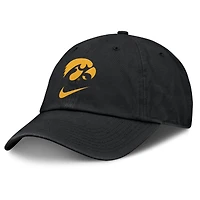 Men's Nike Black Iowa Hawkeyes Primetime Club Adjustable Hat