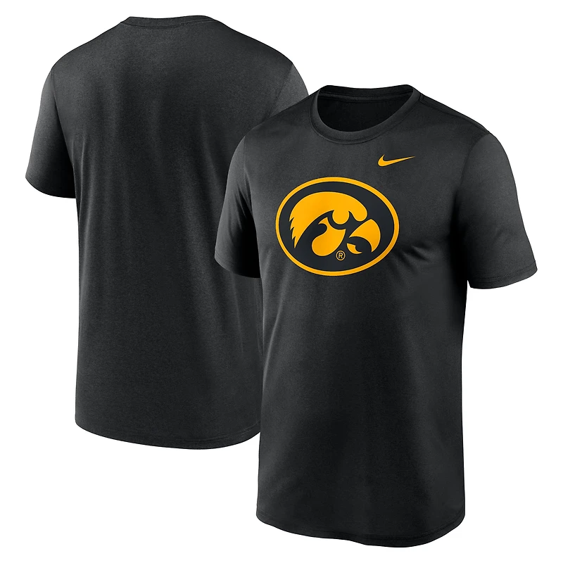 T-shirt Nike noir pour homme Iowa Hawkeyes Primetime Legend avec logo alternatif