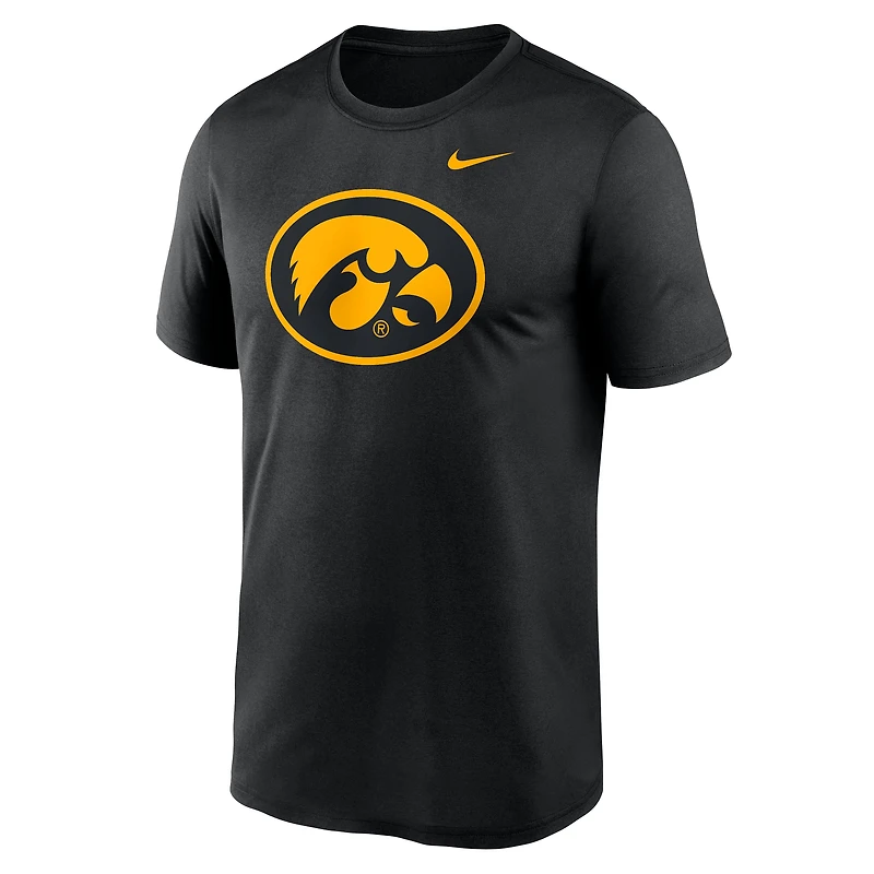 T-shirt Nike noir pour homme Iowa Hawkeyes Primetime Legend avec logo alternatif