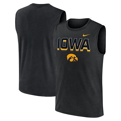 Men's Nike Black Iowa Hawkeyes Primetime Tricode Legend Dri-FIT Tank Top