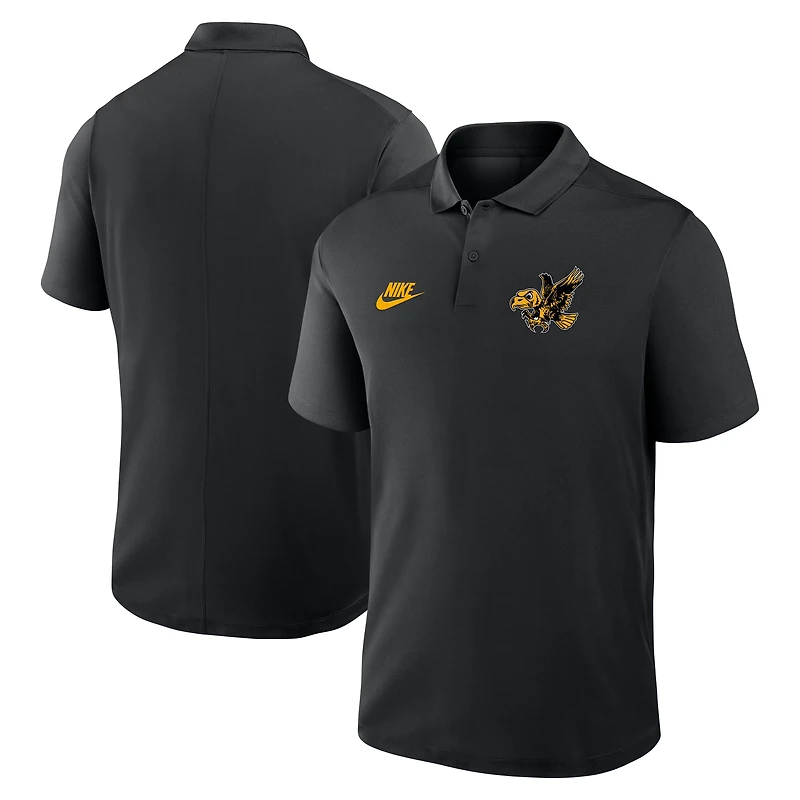 Men's Nike Black Iowa Hawkeyes Primetime Victory Legacy Vault Logo Performance Polo
