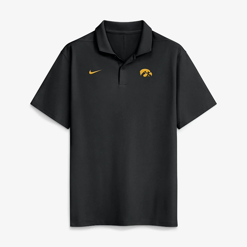 Men's Nike Black Iowa Hawkeyes Primetime Victory Plus Dri-FIT Polo