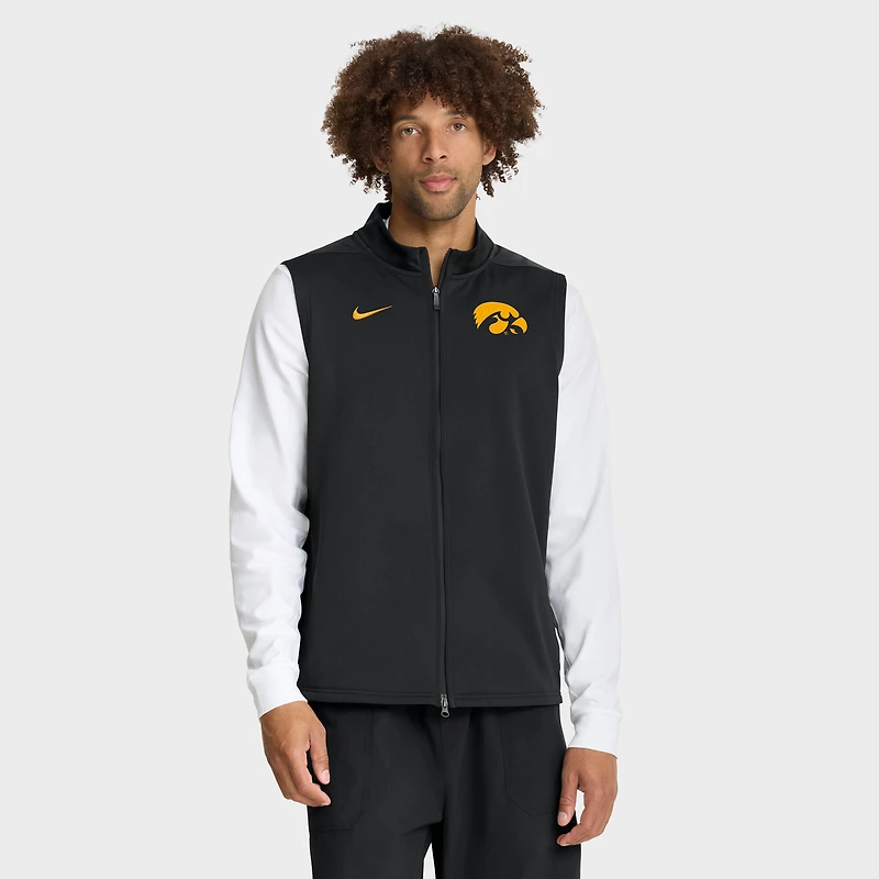 Men's Nike Black Iowa Hawkeyes Primetime Victory Therma-FIT Full-Zip Vest