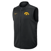Gilet zippé Nike noir Iowa Hawkeyes Primetime Victory Therma-FIT pour homme