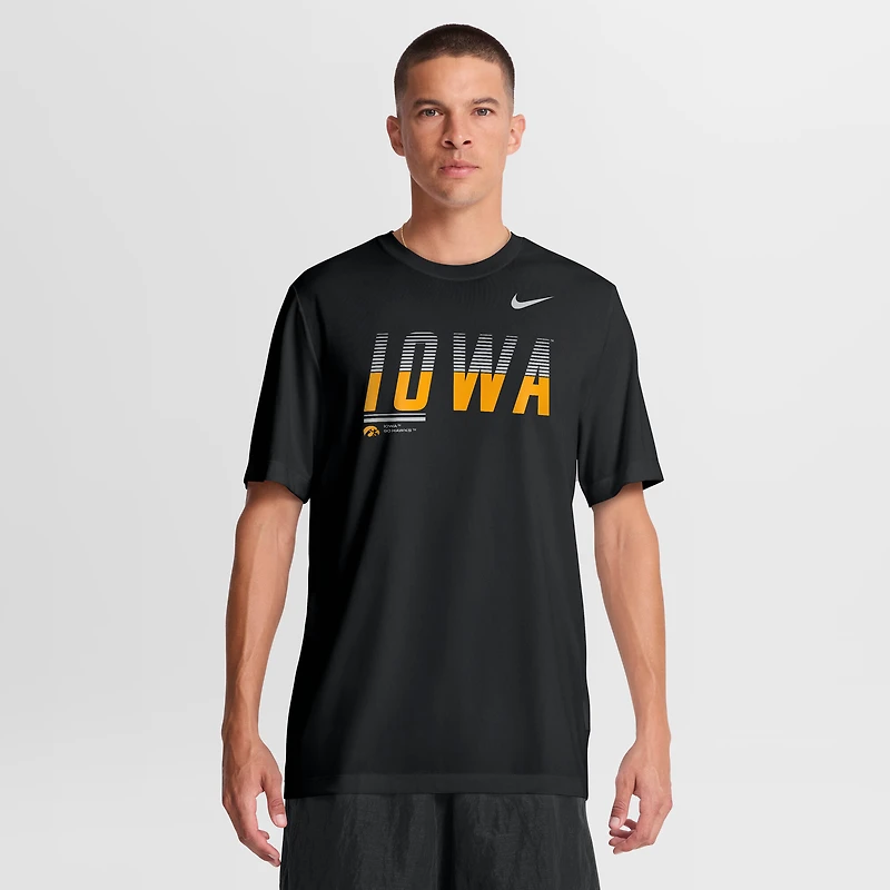 Men's Nike Black Iowa Hawkeyes Sideline Legend Dri-FIT T-Shirt