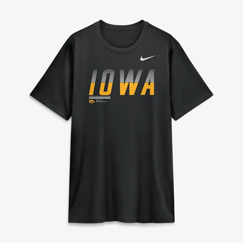 Men's Nike Black Iowa Hawkeyes Sideline Legend Dri-FIT T-Shirt