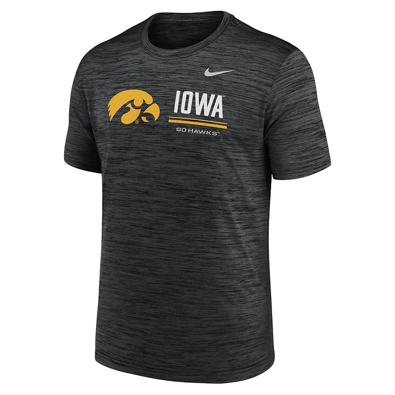 Men's Nike Black Iowa Hawkeyes Sideline Velocity Dri-FIT T-Shirt