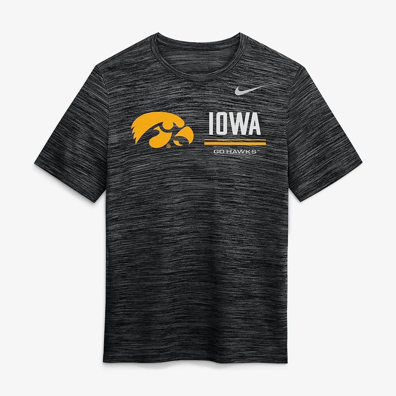 Men's Nike Black Iowa Hawkeyes Sideline Velocity Dri-FIT T-Shirt