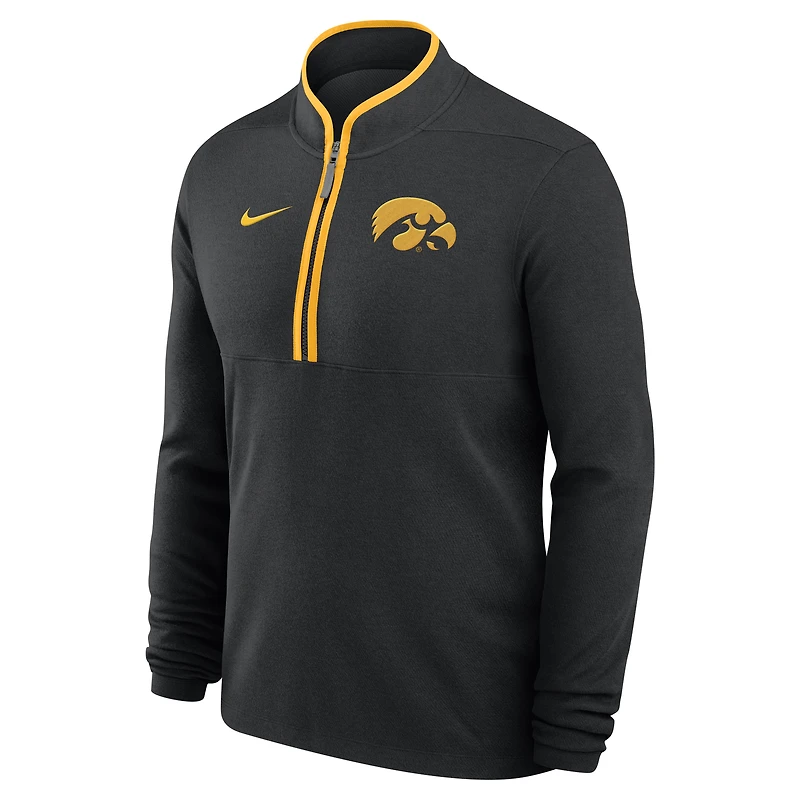Men's Nike  Black Iowa Hawkeyes Victory Performance Half-Zip Top