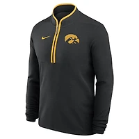 Men's Nike  Black Iowa Hawkeyes Victory Performance Half-Zip Top
