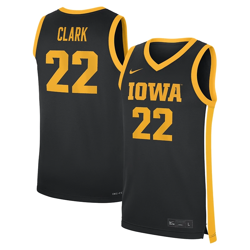 Maillot de basketball réplique domicile Nike Caitlin Clark noir Iowa Hawkeyes pour homme