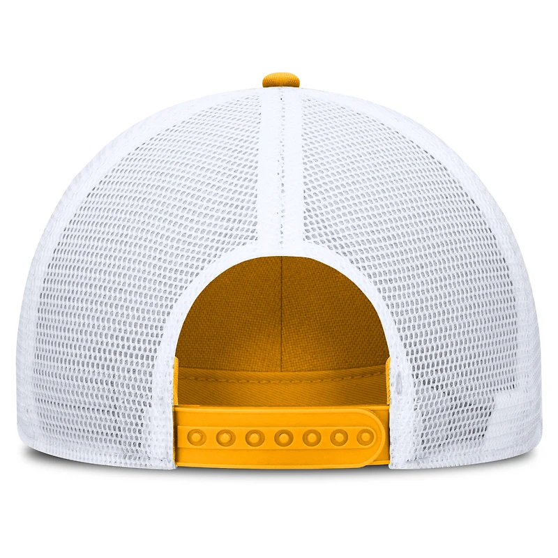 Men's Nike Gold/White Iowa Hawkeyes 2025 On-Field Rise Engineered Trucker Adjustable Hat