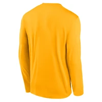T-shirt à manches longues Nike Gold Iowa Hawkeyes 2025 Courtside Basketball Shootaround Legend Dri-FIT pour homme