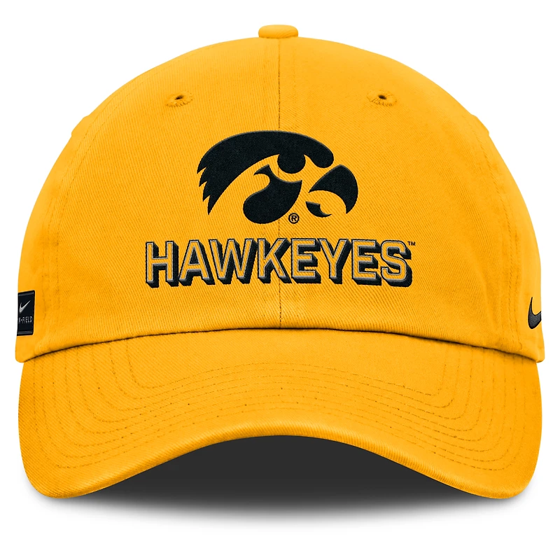 Men's Nike Gold Iowa Hawkeyes 2025 On-Field Club Adjustable Hat