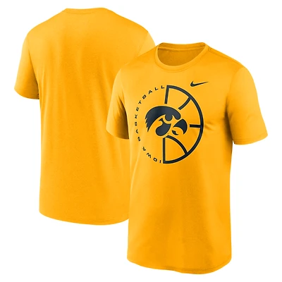 Men's Nike Gold Iowa Hawkeyes Legend Basketball Icon Dri-Fit T-Shirt