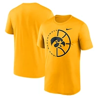 Men's Nike Gold Iowa Hawkeyes Legend Basketball Icon Dri-Fit T-Shirt