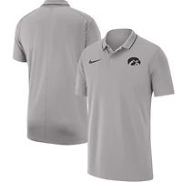 Polo Performance Nike Iowa Hawkeyes 2023 pour Homme Gris