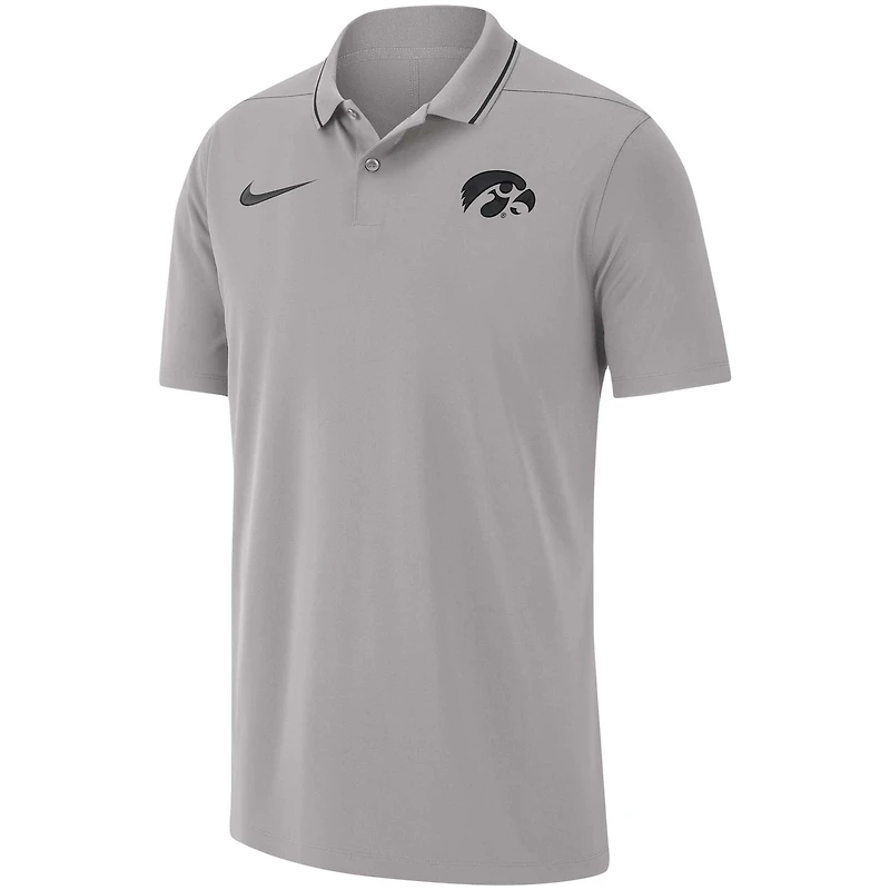 Polo Performance Nike Iowa Hawkeyes 2023 pour Homme Gris