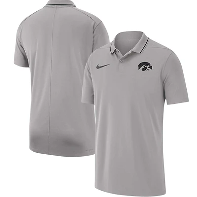 Polo Performance Nike Iowa Hawkeyes 2023 pour Homme Gris