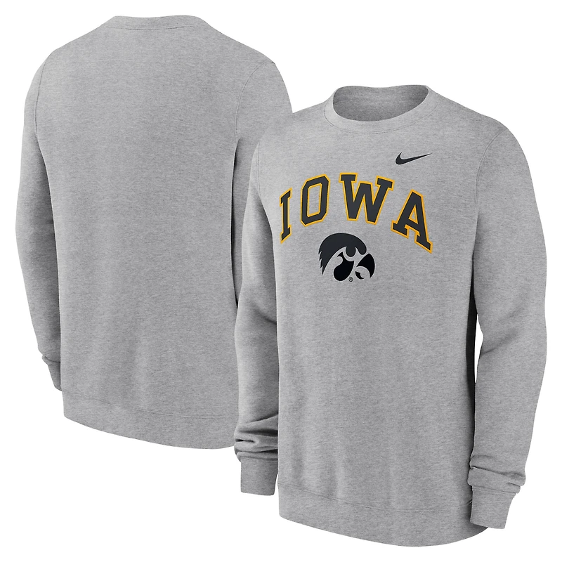 Sweat-shirt Nike gris Iowa Hawkeyes Arch pour homme