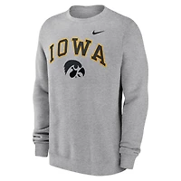 Men's Nike Gray Iowa Hawkeyes Arch Pullover Sweatshirt