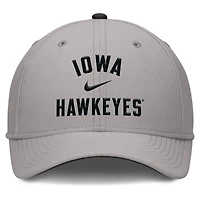 Men's Nike Gray Iowa Hawkeyes Rise Prep Performance Flex Hat