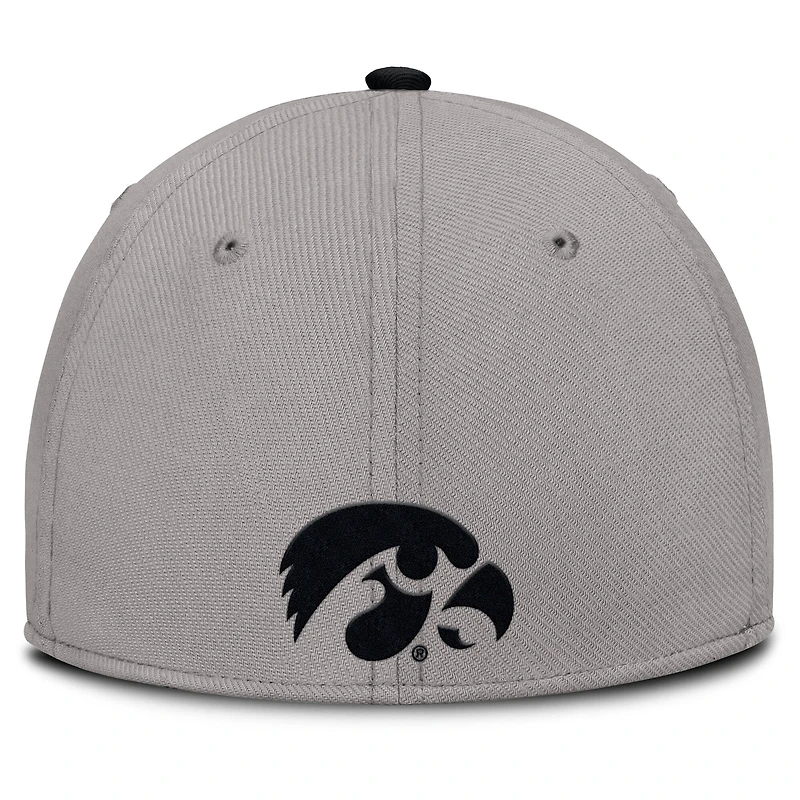 Casquette Nike grise Iowa Hawkeyes Rise Prep Performance Flex pour homme