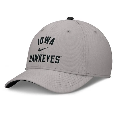 Men's Nike Gray Iowa Hawkeyes Rise Prep Performance Flex Hat