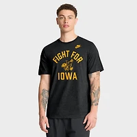T-shirt Nike Heather Black Iowa Hawkeyes Legacy Mantra Tri-Blend pour homme