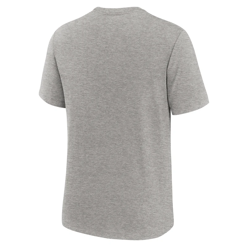 Men's Nike Heather Gray Iowa Hawkeyes Campus Local Tri-Blend T-Shirt