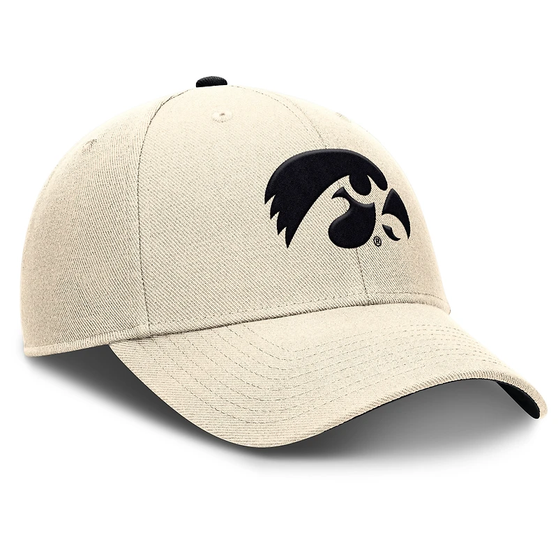 Men's Nike Natural Iowa Hawkeyes Primetime Rise Dri-FIT Adjustable Hat