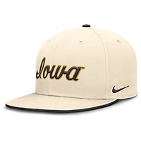 Men's Nike Natural Iowa Hawkeyes Primetime True Dri-FIT Fitted Hat