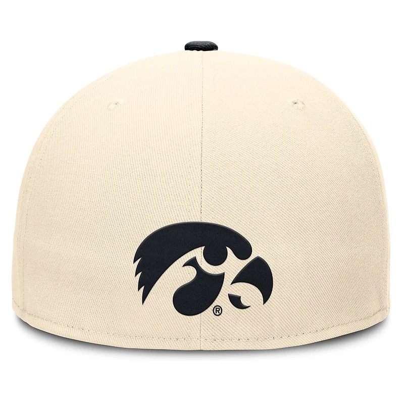 Men's Nike Natural Iowa Hawkeyes Primetime True Dri-FIT Fitted Hat