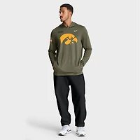 Men's Nike Olive Iowa Hawkeyes 2025 Military Appreciation Dri-FIT Long Sleeve Hoodie T-Shirt