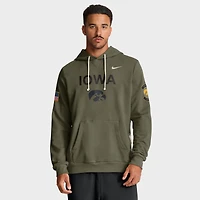 Men's Nike Olive Iowa Hawkeyes 2025 Military Appreciation Standard Issue Dri-FIT Hoodie
