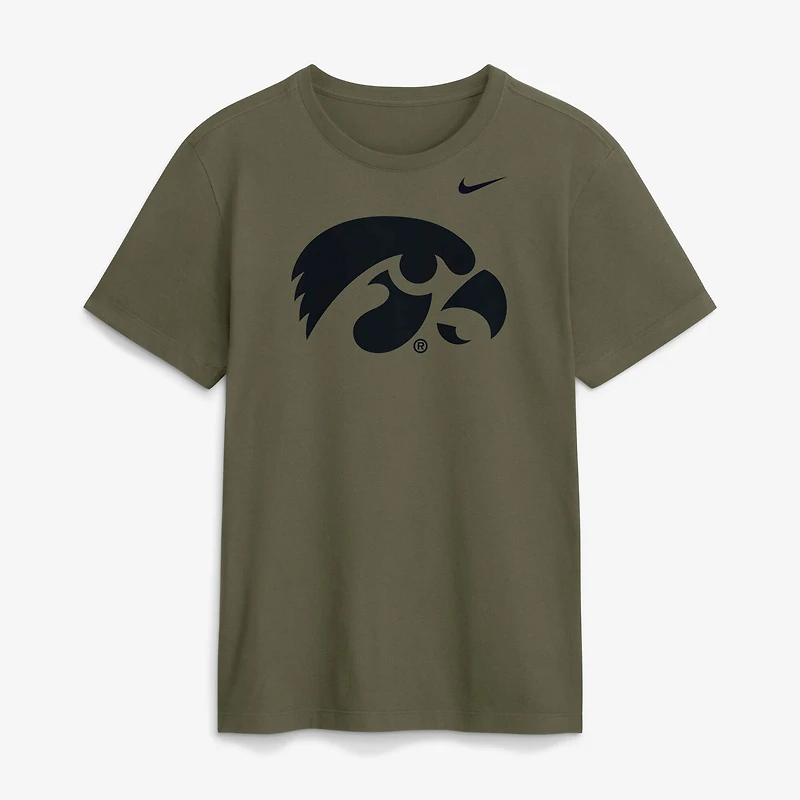Men's Nike Olive Iowa Hawkeyes Primetime Logo Dri-FIT T-Shirt