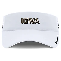 Men's Nike White Iowa Hawkeyes 2025 On-Field Gameday Performance Ace Adjustable Visor